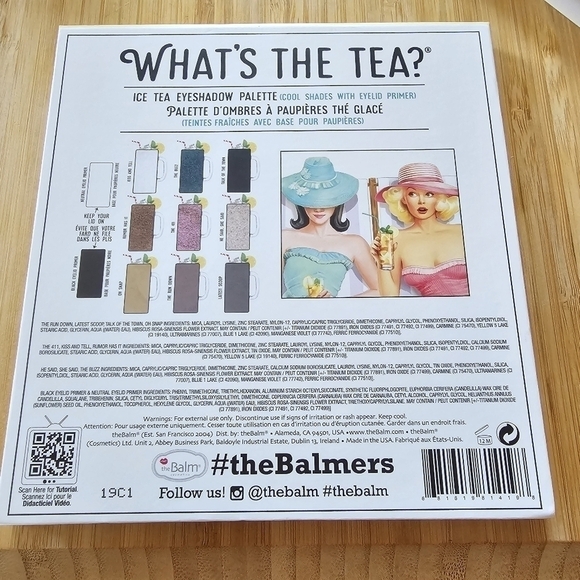 New "What's the Tea?" Eye Shadow Palette by The Balm, 2 Primers and 9 Shades - Picture 6 of 6